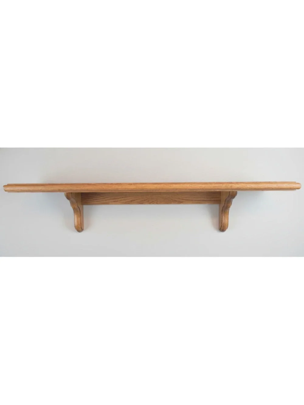Vintage Handcrafted Rustic Country Style Solid Oak Wood Wall Shelf 24